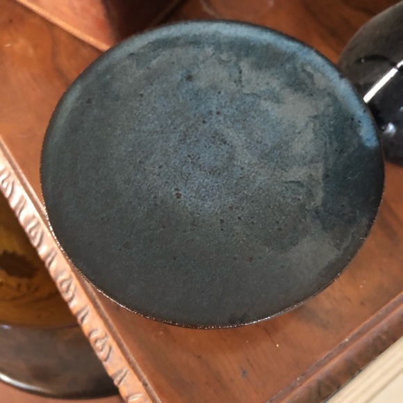 Blue Pottery Butter Keeper - Picture 3 of 5